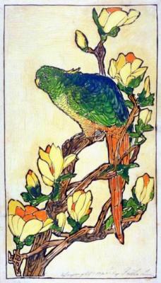 1924 (cat 122) Parrot printed in 1925 (en relieve)
