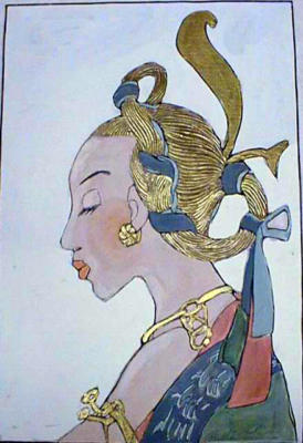 1935 (cat 170) Head of Serimpi Dancer (en relieve)