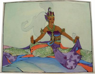 1935 (cat 171) Ranee - Serimpi Duduk jengkeng (en relieve)