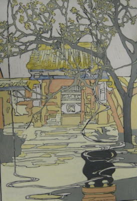1924 (cat 108) Chufu, Birthplace of Confucius / Temple Gate (sbalzato)