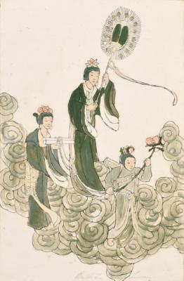 1931 (cat 147) Celestial Attendants (sbalzato)