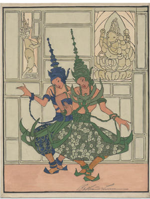 1929 (cat 140) Dance to Ganesha (raised lines)