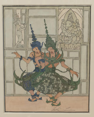 1929 (cat 140) Dance to Ganesha (raised lines)