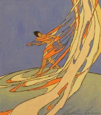 1933 (cat 156) Spirit of the Volcano (raised lines)