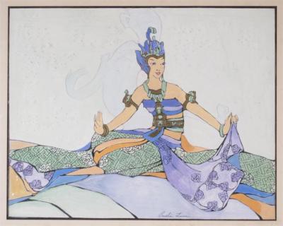 1935 (cat 171) Ranee / Serimpi Duduk jengkeng (raised lines)