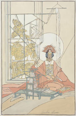 1936 (cat 190) Spinning Goddess (raised lines)