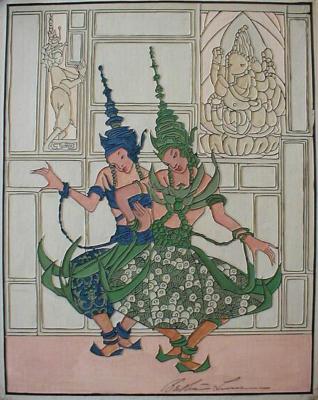 1929 (cat 140) Dance to Ganesha (en relief)